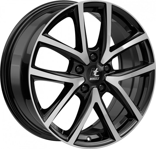 itWheels Mira gloss black polished Alufelge 7.5x18 Zoll ET50 LK 5x114.3 ML70.1 – Bild 3