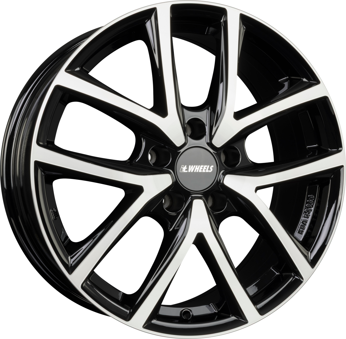 itWheels Mira Diamond Black Front Polished Alufelge 8x19 Zoll ET45 LK 5x112 ML57.1 – Bild 2