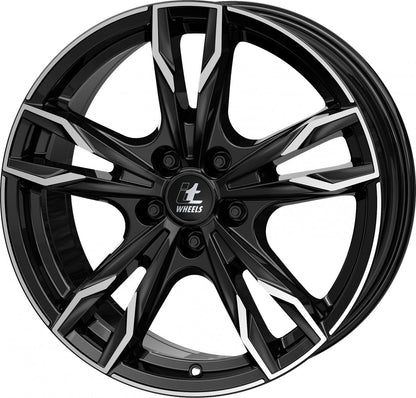 itWheels Gina gloss black polished Alufelge 7.5x17 Zoll ET45 LK 5x112 ML70.1 – Bild 7