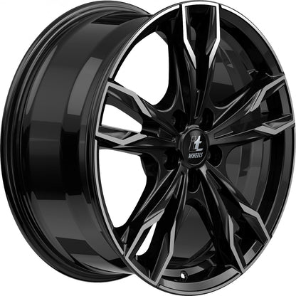 itWheels Gina gloss black polished Alufelge 7.5x17 Zoll ET47 LK 5x114.3 ML70.1 – Bild 4