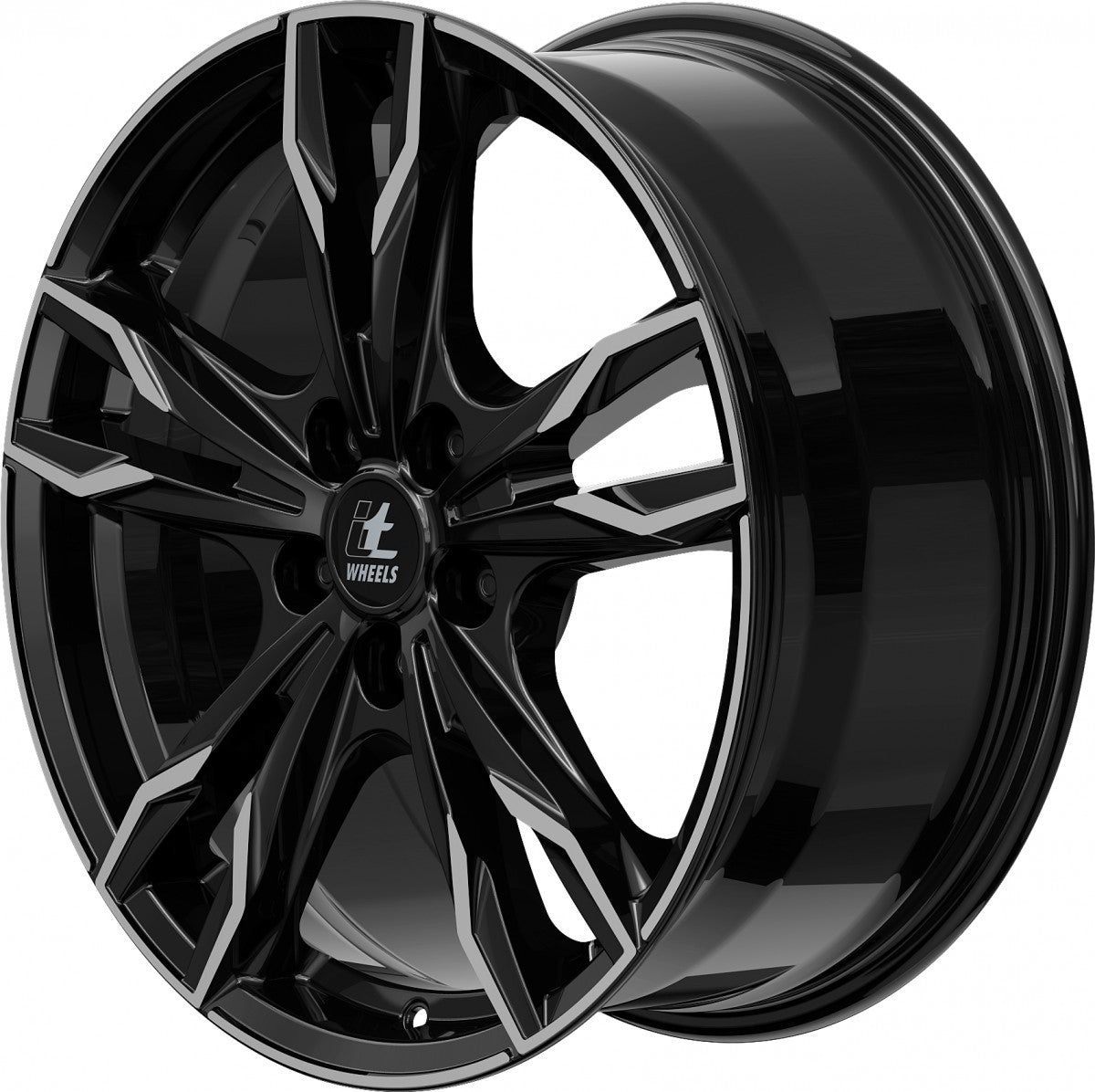 itWheels Gina gloss black polished Alufelge 7.5x17 Zoll ET47 LK 5x114.3 ML70.1 – Bild 9
