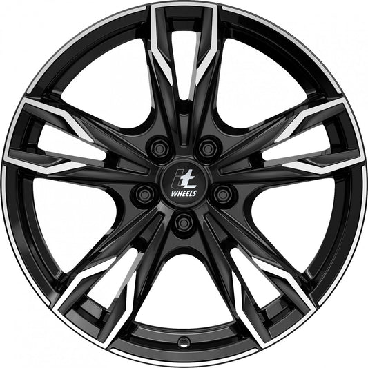 itWheels Gina gloss black polished Alufelge 7.5x19 Zoll ET30 LK 5x112 ML70.1 – Bild 2