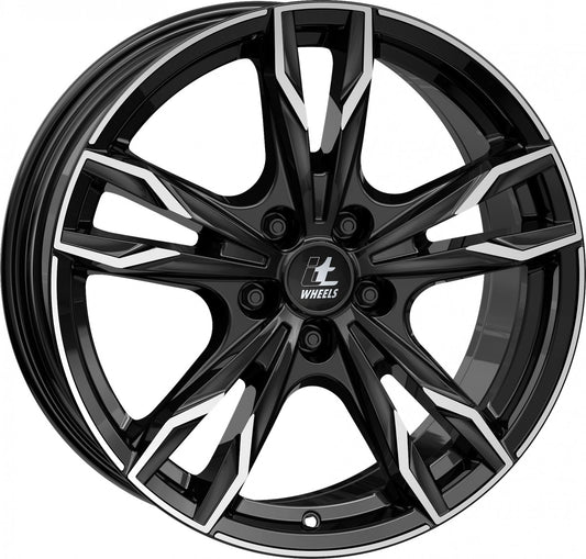 itWheels Gina gloss black polished Alufelge 8.5x19 Zoll ET25 LK 5x112 ML66.5