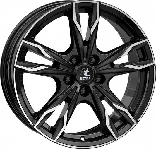 itWheels Gina gloss black polished Alufelge 8.5x19 Zoll ET30 LK 5x120 ML72.6
