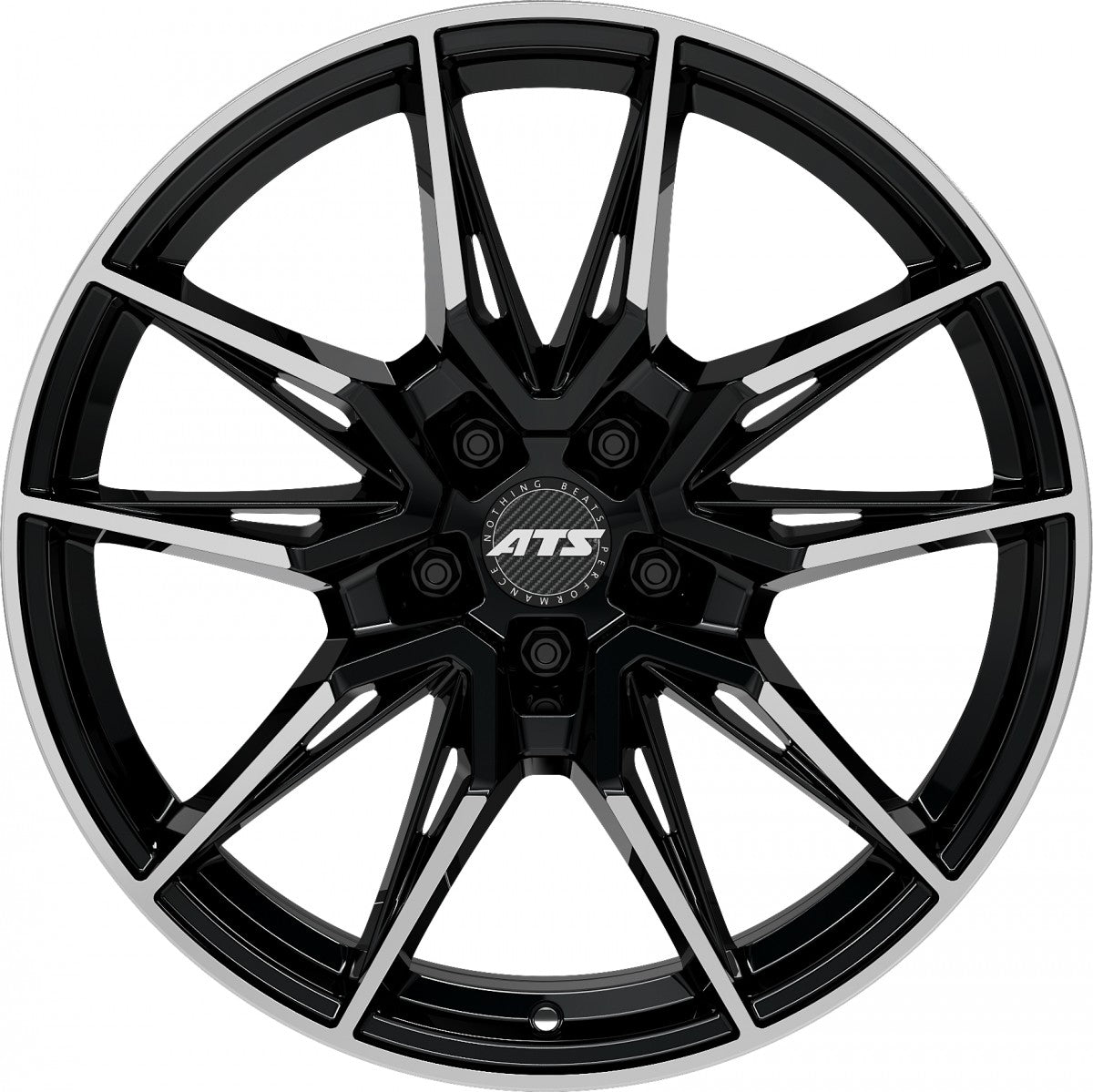 ATS Force diamond-black frontpolished 8.5x19 ET40 - LK5/112 ML66.6