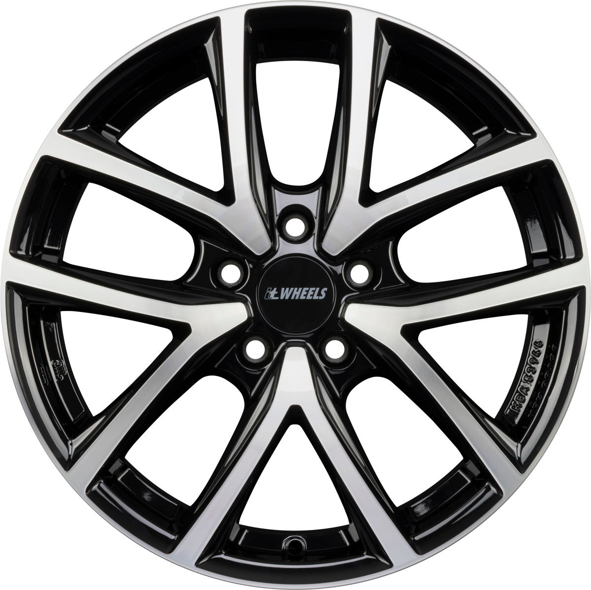 itWheels Mira Diamond Black Front Polished Alufelge 8x20 Zoll ET45 LK 5x112 ML66.6
