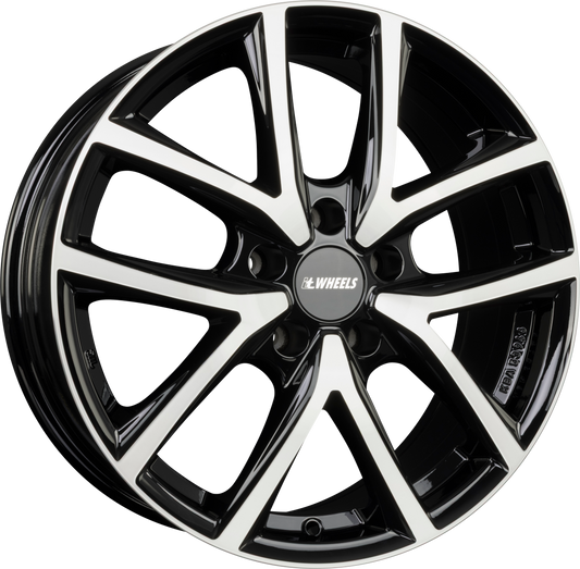 itWheels Mira Diamond Black Front Polished Alufelge 8x20 Zoll ET45 LK 5x112 ML66.6 – Bild 2