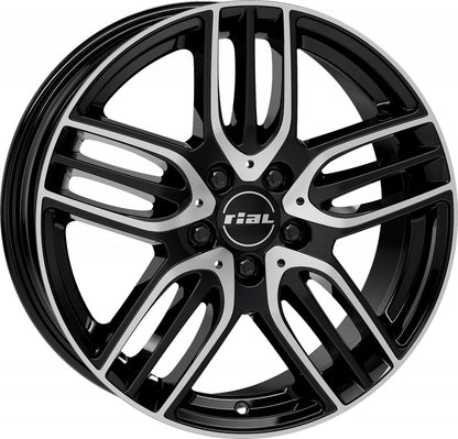 Rial M14 diamond-black frontpolished Alufelge 7.5x18 Zoll ET48.4 LK 5x112 ML66.5