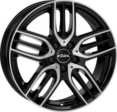 Rial M14 diamond-black frontpolished Alufelge 7.5x18 Zoll ET53 LK 5x112 ML66.5