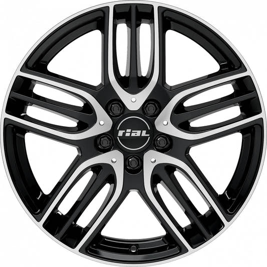 Rial M14 diamond-black frontpolished Alufelge 9x18 Zoll ET66 LK 5x112 ML66.5 – Bild 2