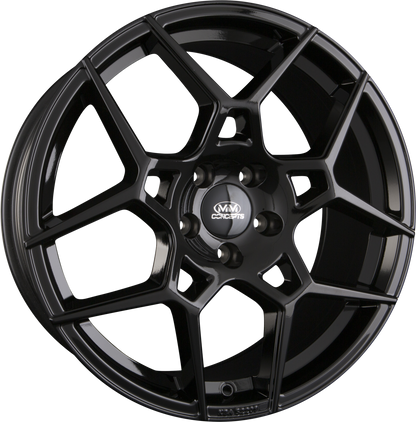 MM-Concepts MM03 Schwarz Glanz Lackiert Alufelge 8.5x19 Zoll ET45 LK 5x108 ML72.6 – Bild 2