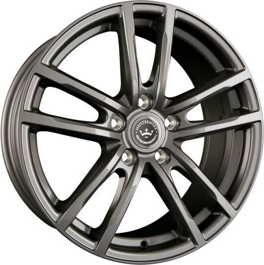 Meisterwerk MW15 Grey Glossy (GG) Alufelge 7x16 Zoll ET48 LK 5x108 ML67.1 – Bild 2