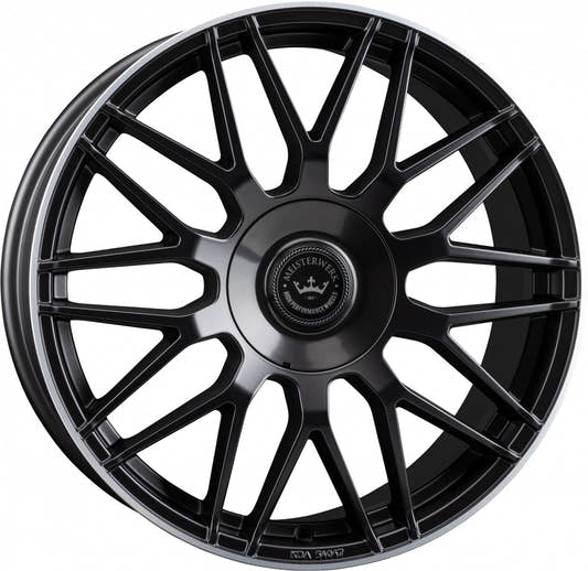 Meisterwerk MW17 black matt lip polished Alufelge 8x18 Zoll ET25 LK 5x112 ML72.6