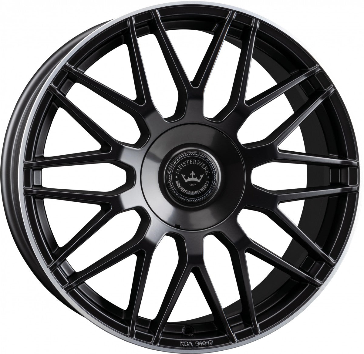 Meisterwerk MW17 black matt lip polished Alufelge 8x18 Zoll ET25 LK 5x112 ML72.6