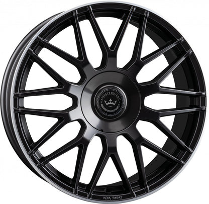 Meisterwerk MW17 black matt lip polished Alufelge 8x18 Zoll ET25 LK 5x112 ML72.6