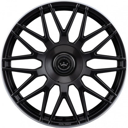 Meisterwerk MW17 black matt lip polished Alufelge 8x18 Zoll ET25 LK 5x112 ML72.6 – Bild 2