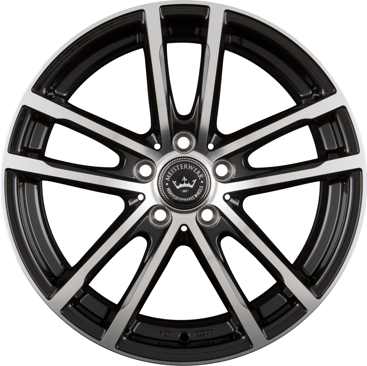 Meisterwerk MW15 Black Polished (BKF) Alufelge 7.5x17 Zoll ET48 LK 5x108 ML67.1