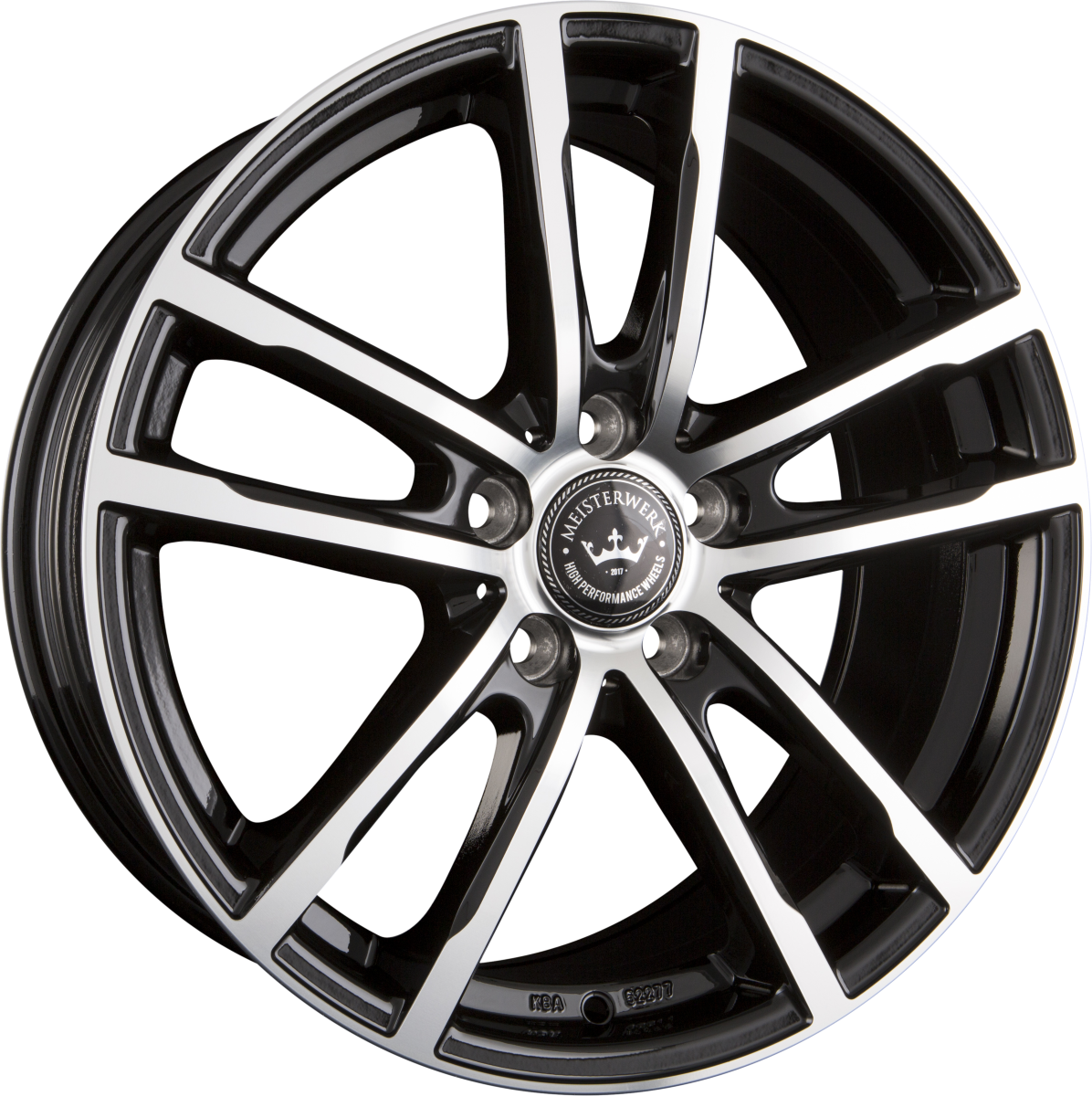 Meisterwerk MW15 Black Polished (BKF) Alufelge 7.5x17 Zoll ET48 LK 5x108 ML67.1 – Bild 2