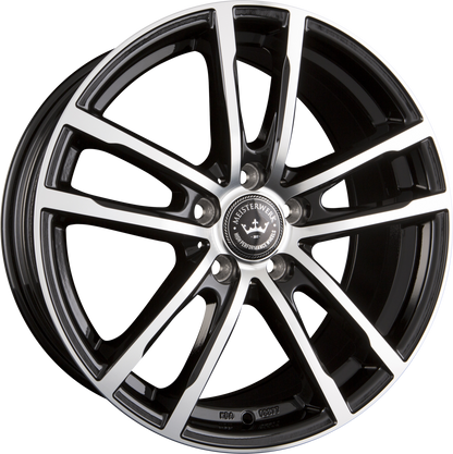 Meisterwerk MW15 Black Polished (BKF) Alufelge 7.5x17 Zoll ET48 LK 5x108 ML67.1 – Bild 2