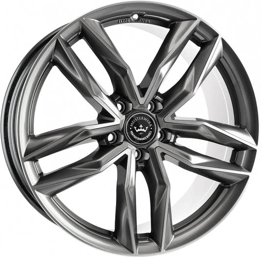 Meisterwerk MW08 grey front polished Alufelge 9x20 Zoll ET21 LK 5x112 ML66.6