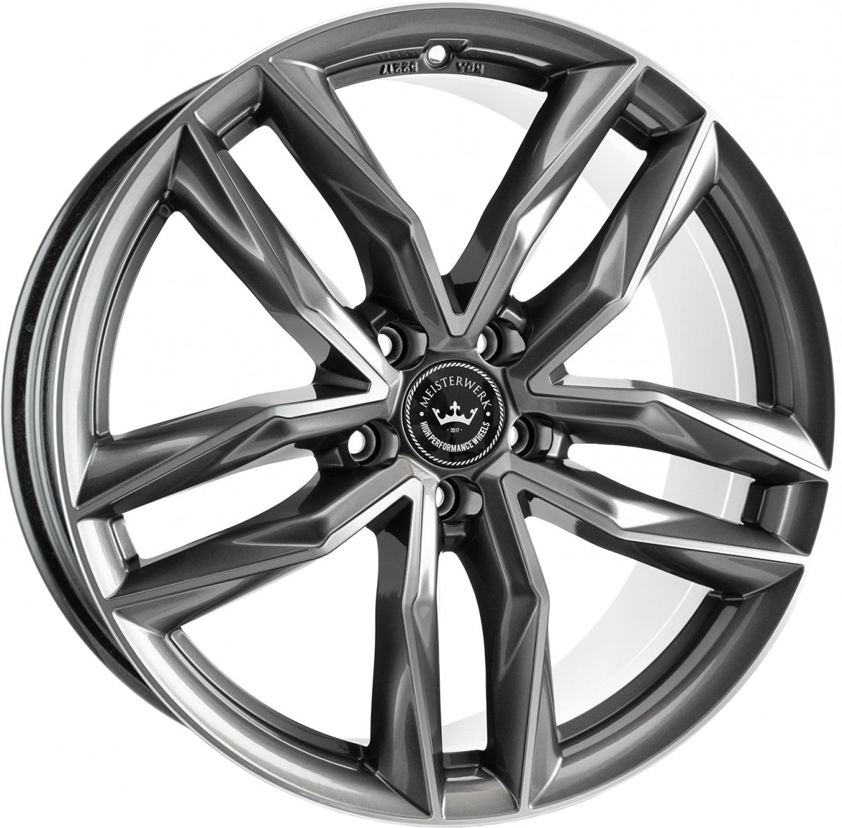 Meisterwerk MW08 grey front polished Alufelge 9x20 Zoll ET21 LK 5x112 ML66.6