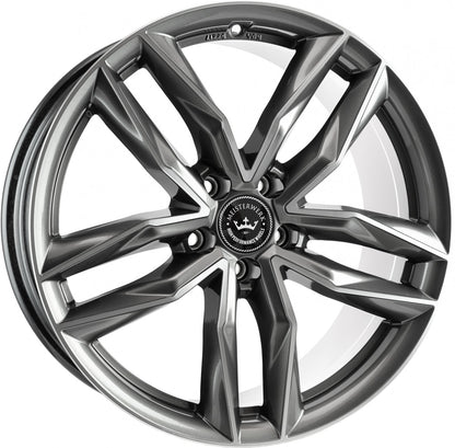 Meisterwerk MW08 grey front polished Alufelge 9x20 Zoll ET21 LK 5x112 ML66.6