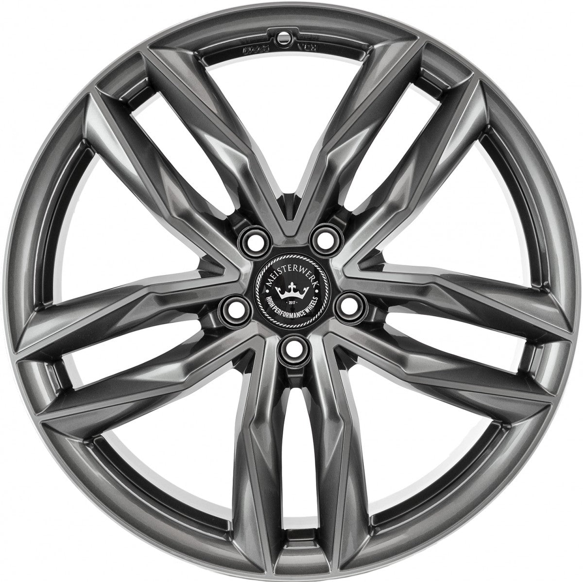 Meisterwerk MW08 grey front polished Alufelge 9x20 Zoll ET21 LK 5x112 ML66.6 – Bild 2