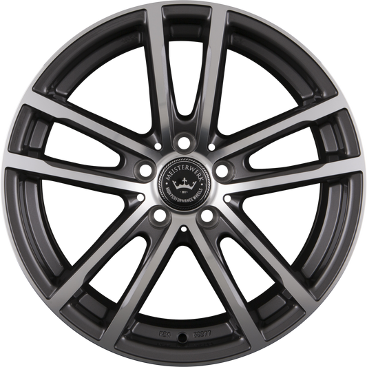 Meisterwerk MW15 Grey Front Polished (GFP) Alufelge 7.5x17 Zoll ET48 LK 5x108 ML67.1