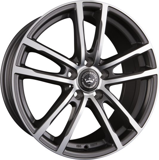 Meisterwerk MW15 Grey Front Polished (GFP) Alufelge 7.5x17 Zoll ET48 LK 5x108 ML67.1 – Bild 2
