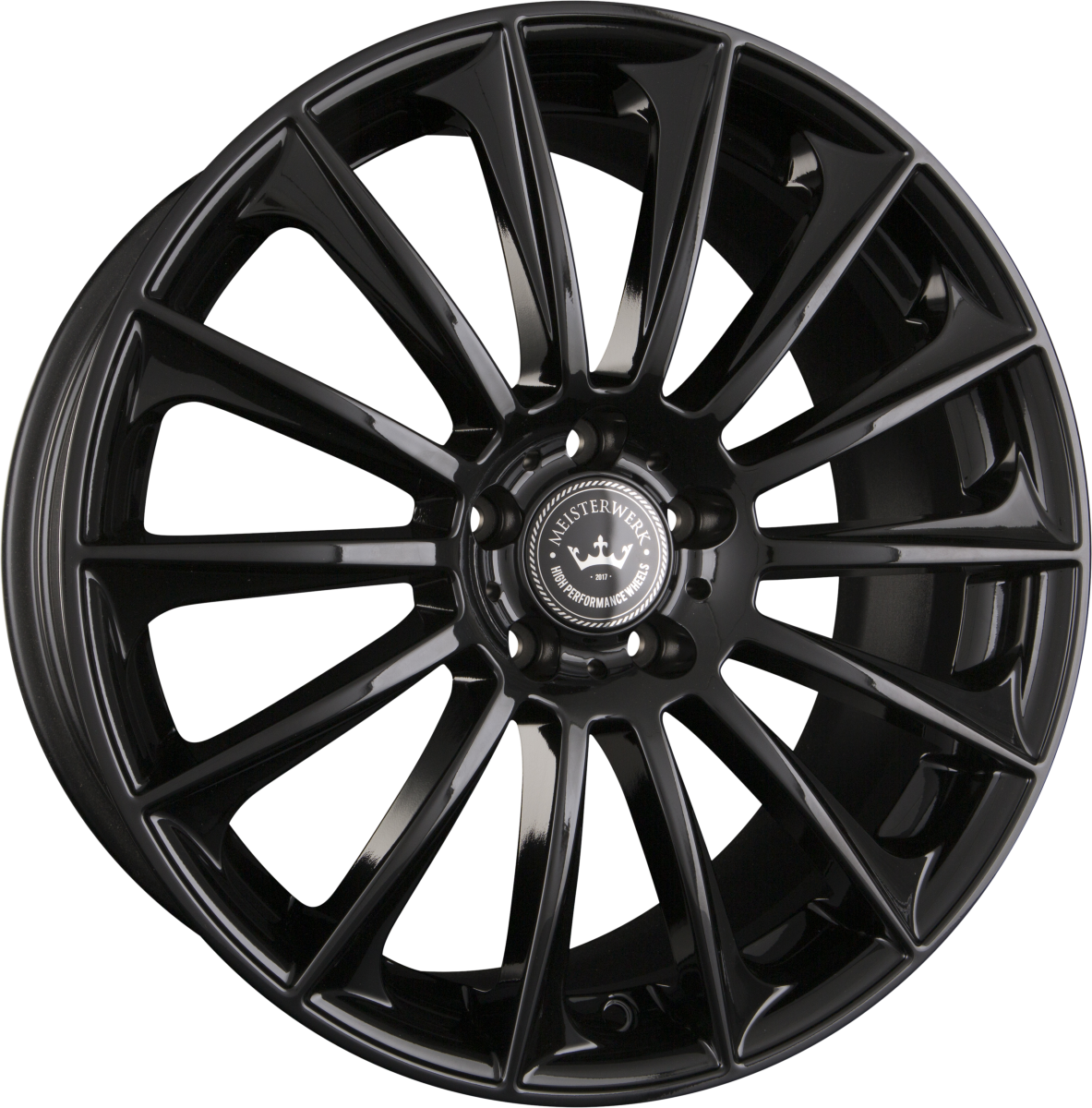 Meisterwerk MW16 Black Glossy Alufelge 7.5x17 Zoll ET40 LK 5x108 ML72.6 – Bild 2