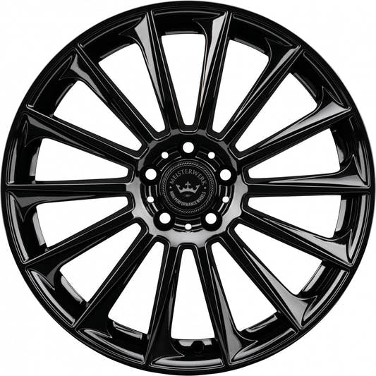 Meisterwerk MW16 Black Glossy Alufelge 7.5x17 Zoll ET40 LK 5x108 ML72.6 – Bild 2