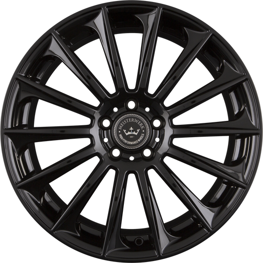 Meisterwerk MW16 Black Glossy Alufelge 8.5x19 Zoll ET32 LK 5x112 ML66.6