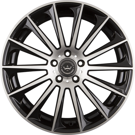 Meisterwerk MW16 Black Polished Alufelge 8.5x19 Zoll ET32 LK 5x112 ML66.6