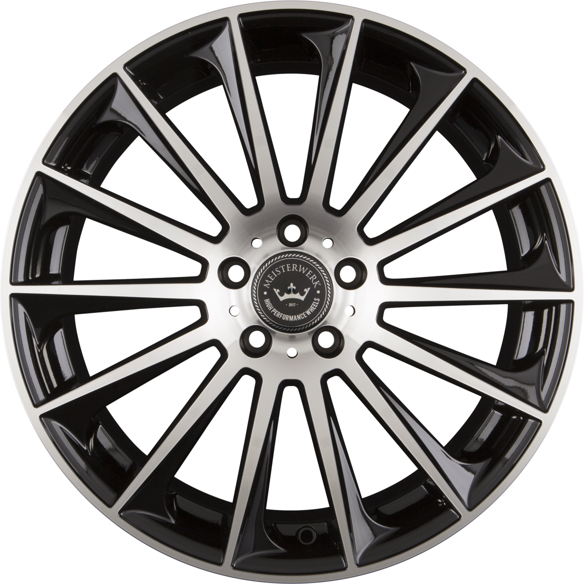 Meisterwerk MW16 Black Polished Alufelge 8.5x19 Zoll ET32 LK 5x112 ML66.6