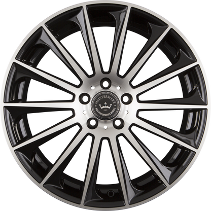 Meisterwerk MW16 Black Polished Alufelge 8.5x19 Zoll ET32 LK 5x112 ML66.6