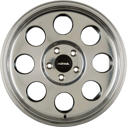 DELTA 4x4 Klassik Alu Poliert ohne Klarlack Alufelge 9x18 Zoll ET40 LK 5x120 ML65.1