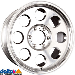 DELTA 4x4 Klassik polished Alufelge 8.5x18 Zoll ET40 LK 6x139.7 ML93.1