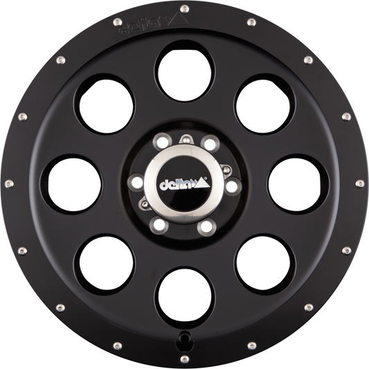 DELTA 4x4 Klassik B Black - Schwarz Matt Alufelge 9x18 Zoll ET23 LK 6x139.7 ML93.1