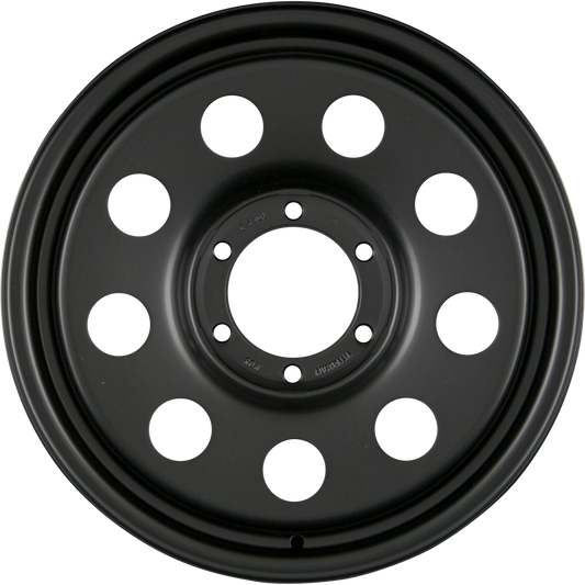 DELTA 4x4 TRAK2 Schwarz Matt - Offroad Stahlfelge 6x15 Zoll ET0 LK 5x139.7 ML110.1