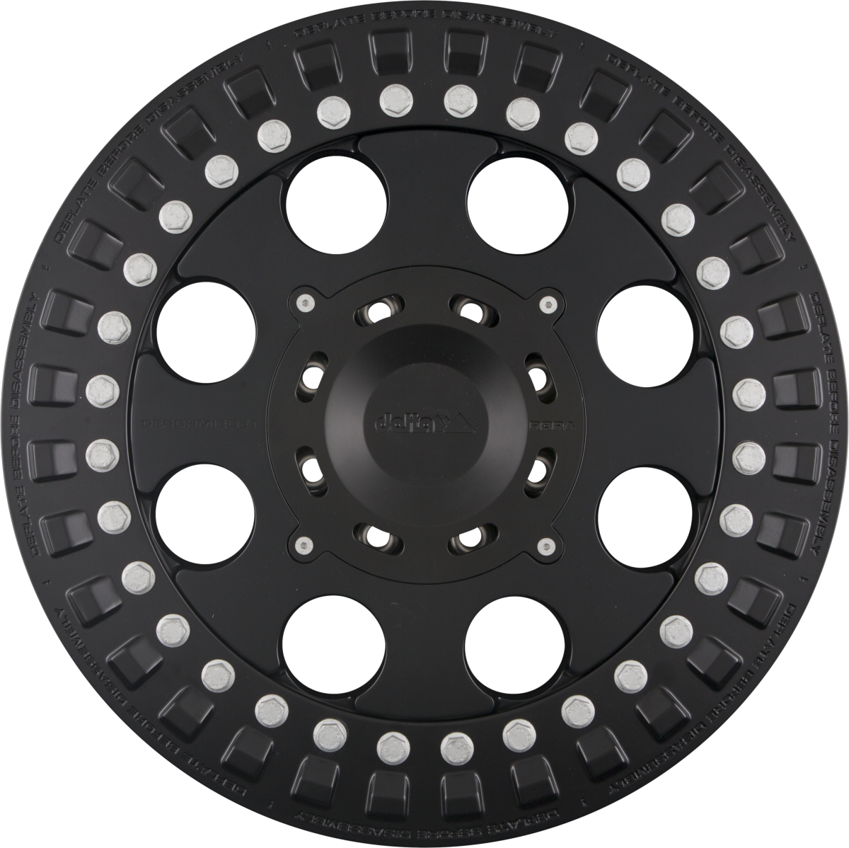 DELTA 4x4 Force 20 Beadlock Matt Schwarz Alufelge 9x20 Zoll ET30 LK 5x130 ML84.1