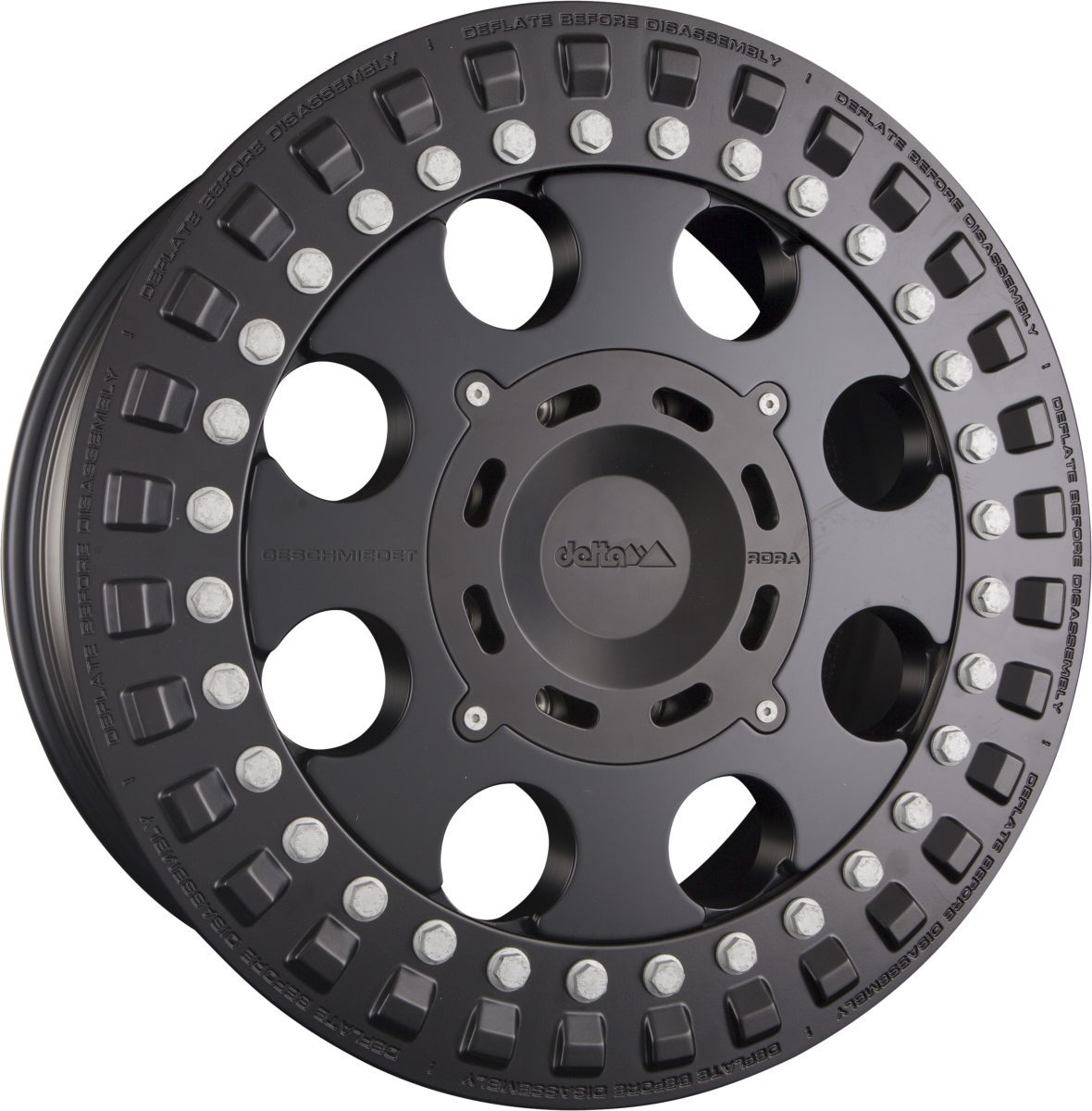 DELTA 4x4 Force 20 Beadlock Matt Schwarz Alufelge 9x20 Zoll ET30 LK 5x130 ML84.1 – Bild 2