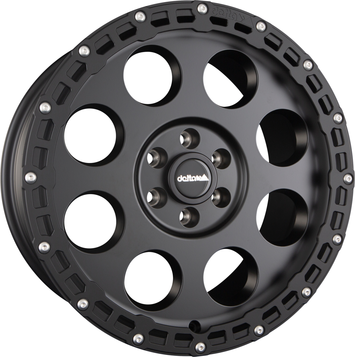 DELTA 4x4 Klassik B RUGGED Schwarz Matt Alufelge 9x18 Zoll ET20 LK 6x130 ML84.1 – Bild 2