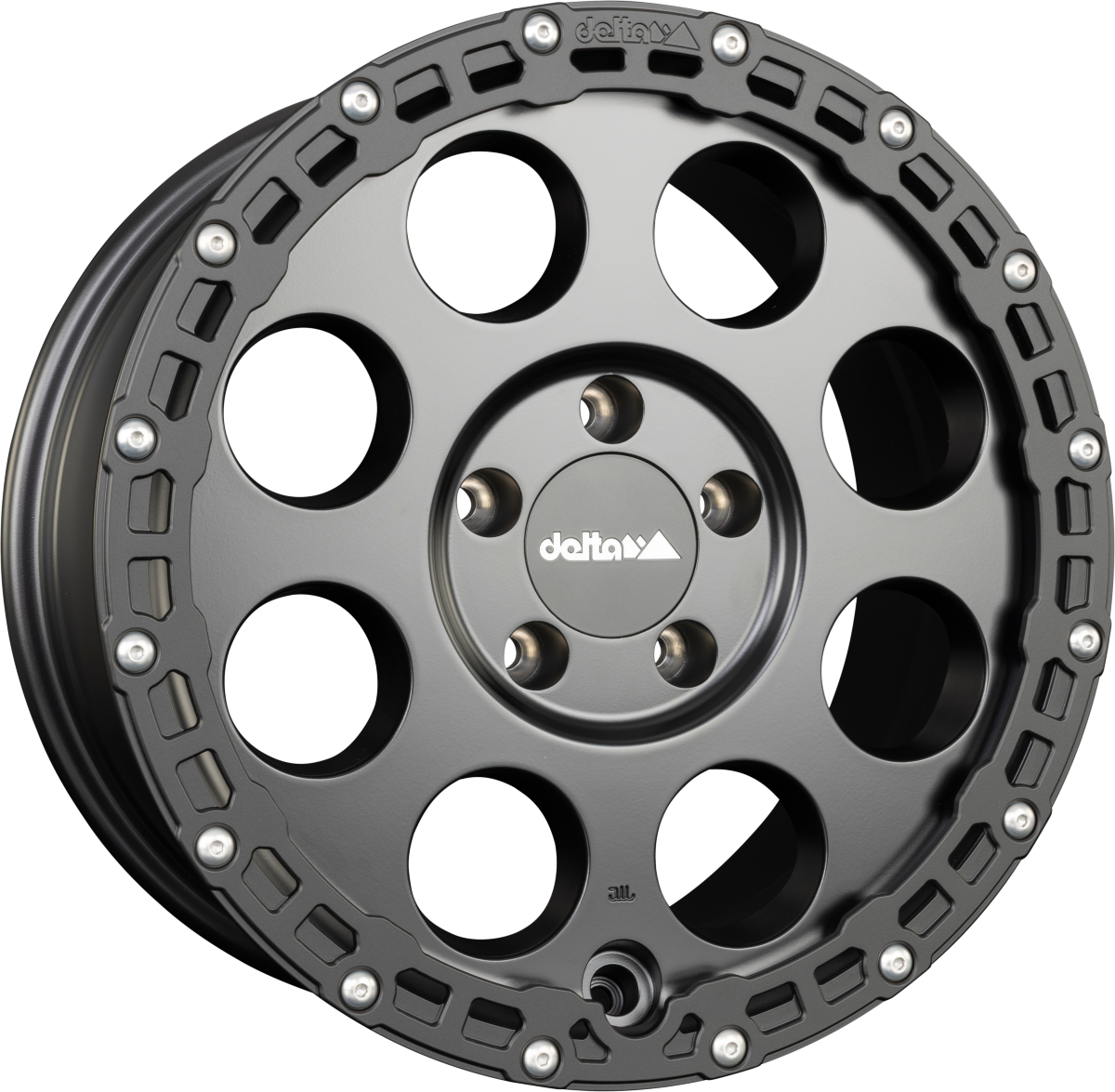 DELTA 4x4 Klassik B RUGGED Schwarz Matt Alufelge 8x17 Zoll ET43 LK 5x130 ML84.1 – Bild 2