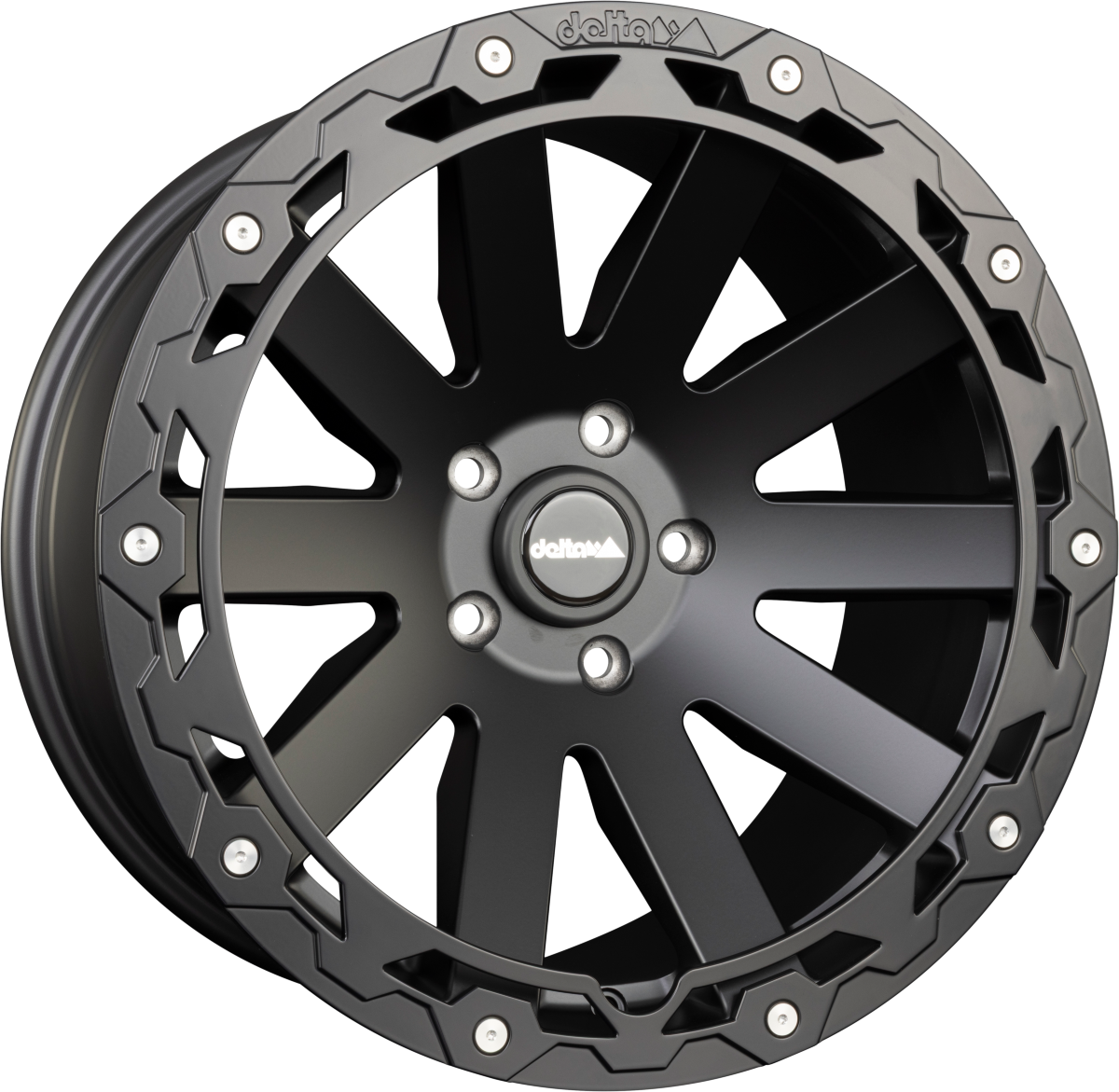 DELTA 4x4 Hanma RUGGED Schwarz Matt Alufelge 8.5x18 Zoll ET40 LK 5x120 ML65.1 – Bild 2