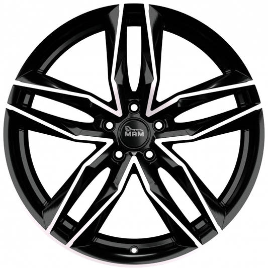 MAM RS3 black front polish Alufelge 8.5x20 Zoll ET45 LK 5x112 ML66.6 – Bild 2