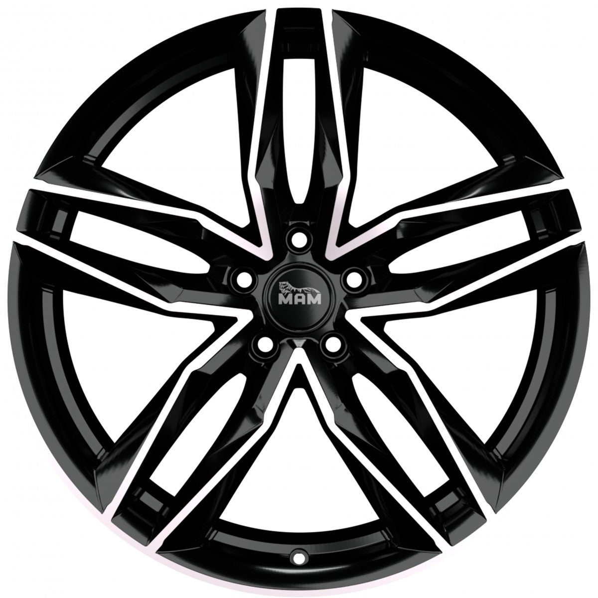 MAM RS3 black front polish Alufelge 8.5x20 Zoll ET45 LK 5x112 ML66.6 – Bild 2