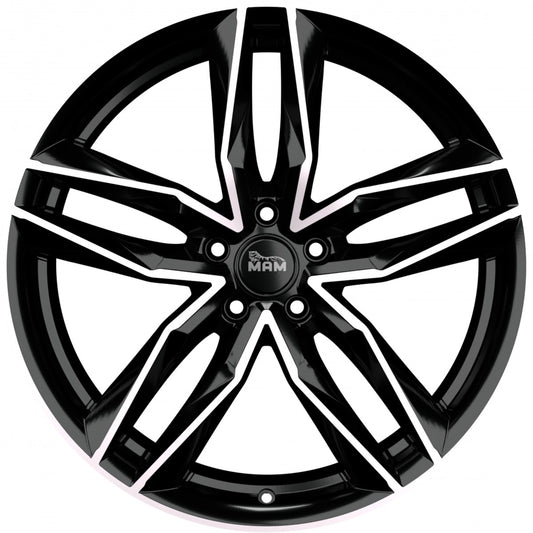 MAM RS3 black front polish Alufelge 8.5x20 Zoll ET45 LK 5x112 ML66.6 – Bild 2