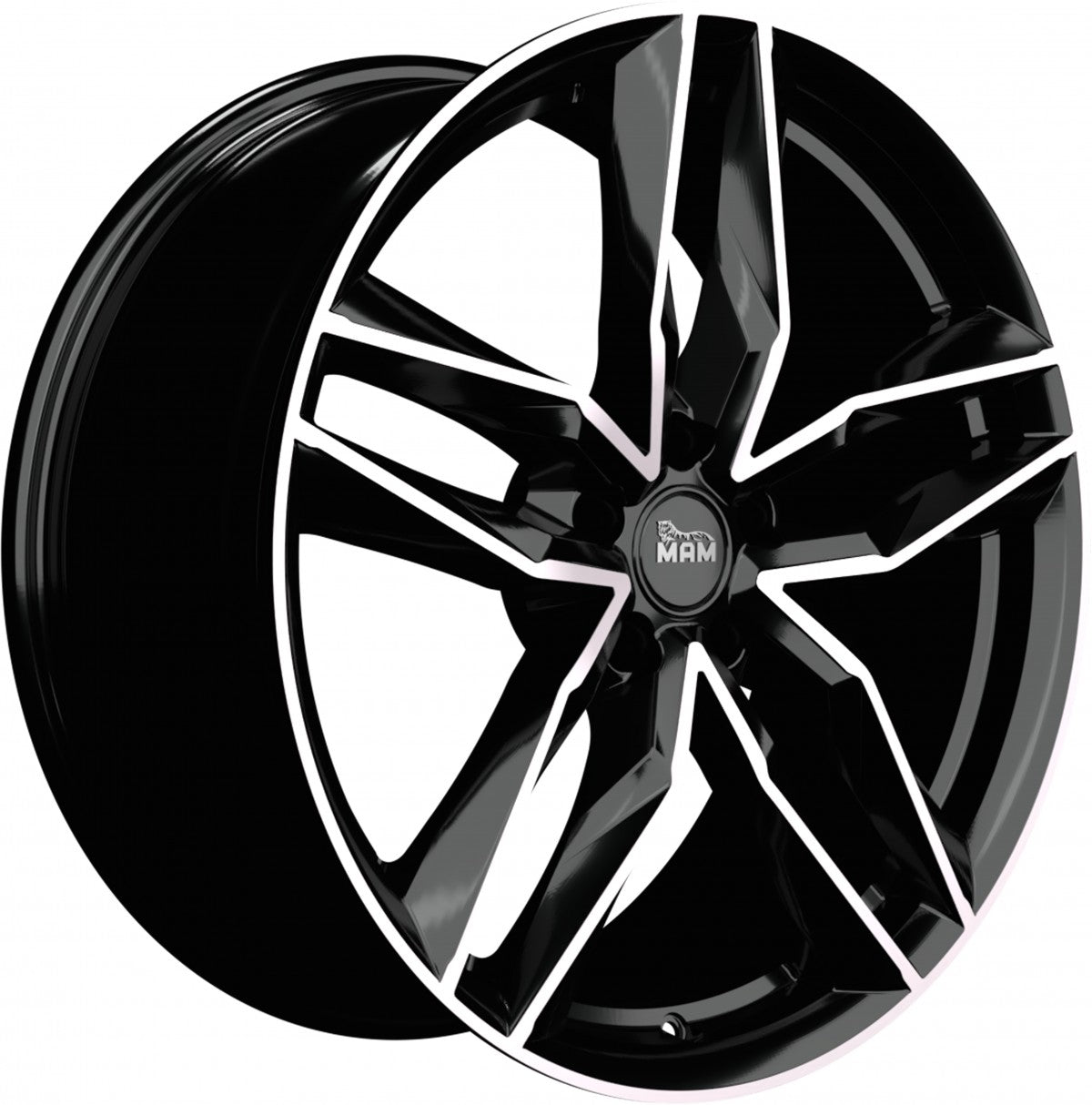 MAM RS3 black front polish Alufelge 8.5x20 Zoll ET45 LK 5x112 ML66.6 – Bild 3