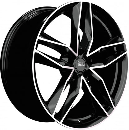 MAM RS3 black front polish Alufelge 8.5x20 Zoll ET45 LK 5x112 ML66.6 – Bild 3