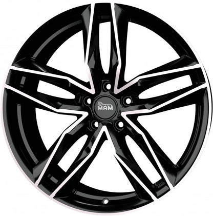 MAM RS3 black front polish Alufelge 8.5x20 Zoll ET45 LK 5x112 ML66.6 – Bild 5